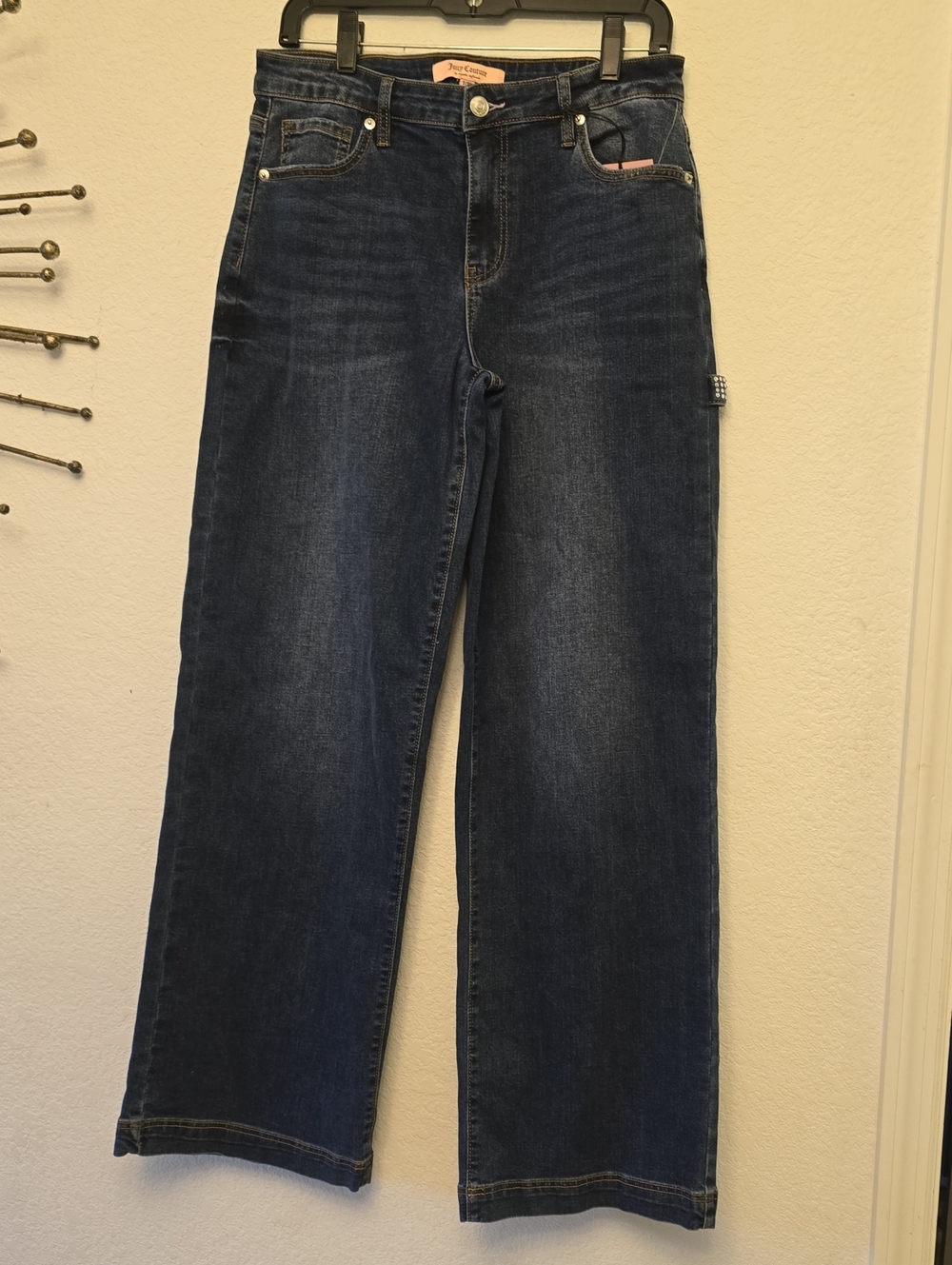 Juicy Couture Women’s Wide Leg Dark Blue Denim Jeans